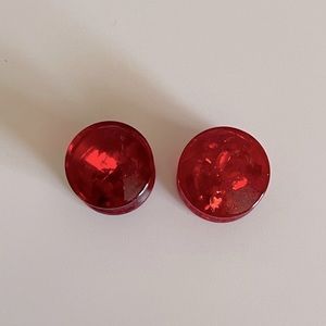 Red glass double fare plugs size 7/16´´ earrings body jewelry